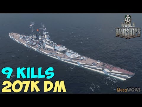 World of WarShips | Kremlin  | 9 KILLS | 207K Damage - Replay Gameplay 4K 60 fps
