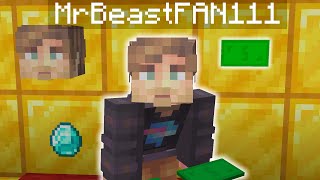 MrBeast's BIGGEST FAN joined my Minecraft Server...