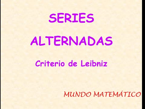 Criterio de Leibniz | Series Alternadas