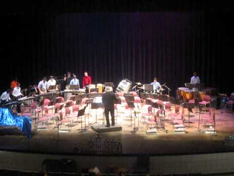 Pineville High School Rebels Percussion Ensemble playing T-Minus Five 5-11-13