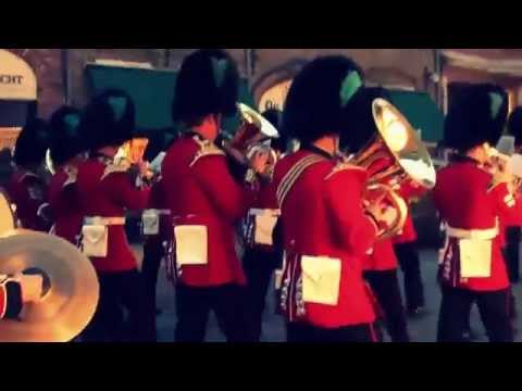 Ypres Memorial Tattoo - The band of the Irish Guards marching to the Menin Gate