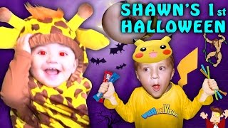 SHAWN'S FIRST HALLOWEEN! Dangerous Candy Addiction! (FUNnel Vision Family Costume Vlog) 2016