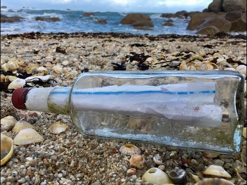 Bouteille à la mer découverte à Brignogan