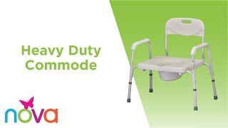 Product video: Nova Heavy Duty Bedside Commodes, White or Gray (450 - 500 Weight Capacity)