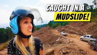 Caught in Mudslides in Laos! (Thakhek Motorbike Loop Day 2)
