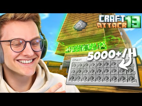 I'M BUILDING THE BEST CREEPER FARM IN CRAFTATTACK 13! 🤯 5000+/HOUR 🔥