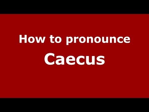 How to pronounce Caecus (Italian/Italy) - PronounceNames.com