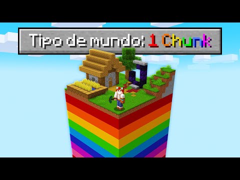 O MUNDO DO MINECRAFT SÓ TEM UMA CHUNK ARCO-ÍRIS