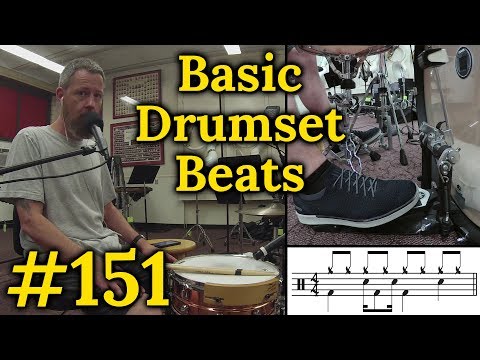 Drumset Basic Beats #151 - Snare Drum Variations