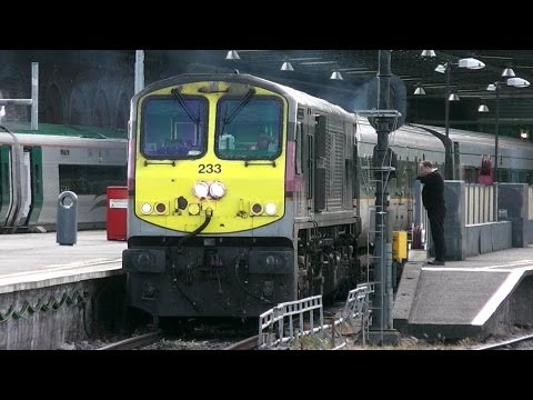 Irish Rail Class 201 (233) + Enterprise 9002 departing Connolly Station