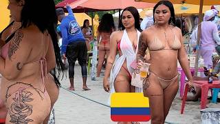 🇨🇴 Discover Cartagena’s Hottest beach – Playa Hollywood to Old Town | Colombia 2025 in 4K