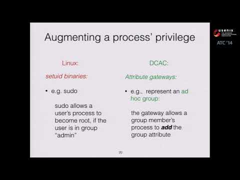 USENIX ATC '14 - Application-Deﬁned Decentralized Access Control