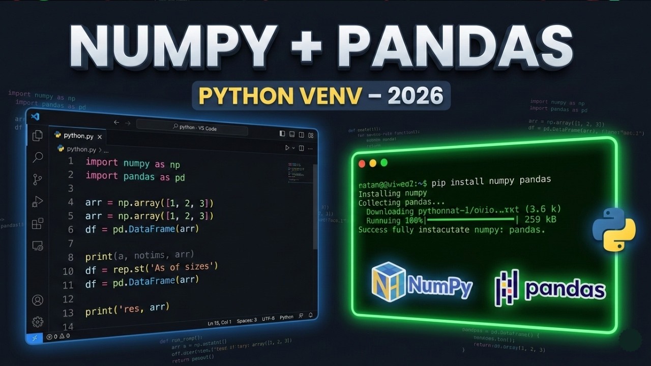 How to Install Numpy & Pandas in Python in Virtual Env (2026)