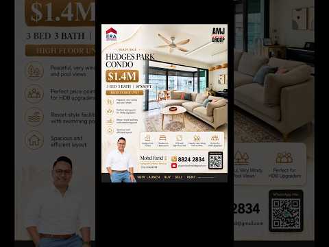 Hedges Park Condominium, 83 Flora Drive, Changi Airport / Changi Village, 3 Bedrooms, 1,076 sqft, Condominium For Sale, by MOHD FARID, 500276590 - PropertyGuru.com.sg