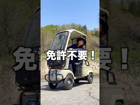 【免許不要】荷物も運べる屋根付き電動四輪車