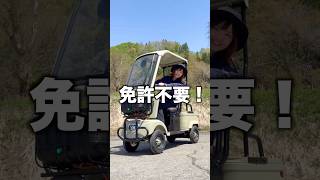 【免許不要】荷物も運べる屋根付き電動四輪車