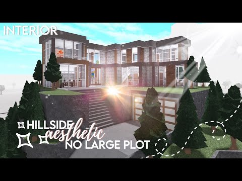 No Large Plot Modern Hillside Mansion ¦ Bloxburg (80k)