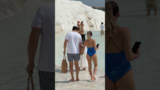 ☀️Magic Of The Cleopatra Pool Pamukkale Turkey -Sunny Day? #pamukkale #pool #cleopatra