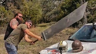 Мегамеч рубит машину и смеется в лицо бронебойной .50 BMG | Разрушительное ранчо | Перевод Zёбры
