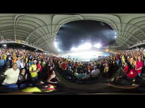 "360º Himno de Pereira. Final #TorneoAguila 2019." Barra: Lobo Sur &bull; Club: Pereira