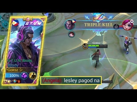 TOP 1 BRODY VS LESLEY GOD | SOLO RANK GAME | MYTHICAL GLORY BATTLE
