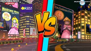 Wii Moonview Highway Graphics Comparison! (Mario Kart Tour VS MKWii)