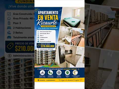 🏡✨ ¡Invierte o disfruta de tu apartamento en Ricaurte - Cundinamarca! ✨💰 $210.000.000