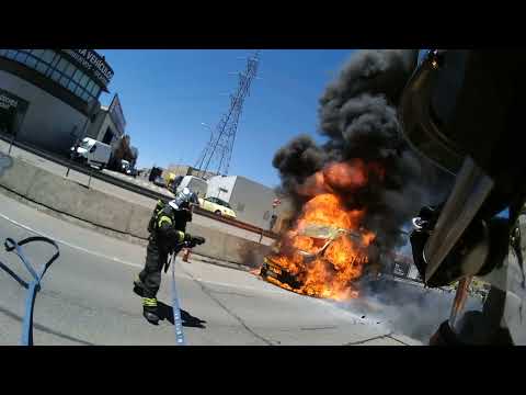 Bomberos: incendio de furgoneta