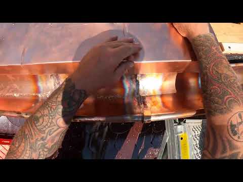 Biberschwanz Hechtgaube Teil 20 - Traufblech anbauen - Dachrinne Teil 8