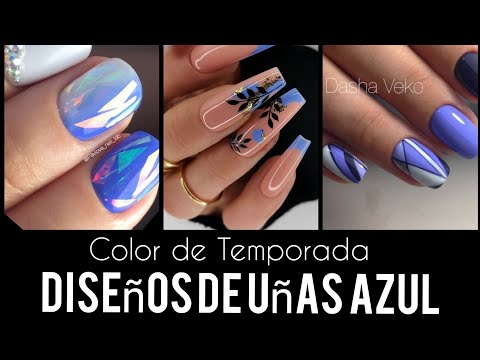 TENDENCIAS EN UÑAS 2021 COLOR AZUL ♥️💅#nailsblue #nails #trendynails #desingnails #nailfashionblue