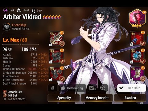 Epic Seven - Arbiter Vildred Arena Offensive