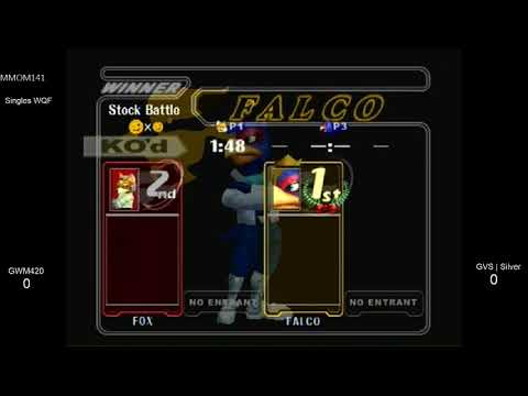 MMOM141 SSBM - GWM420 (Fox) vs. GVS | Silver Alloy (Falco) - Melee WQF