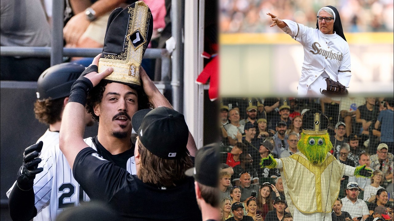 Peace be with you! White Sox celebrate Pope Leo XIV & hand 40,000 Pope Hats to fans!