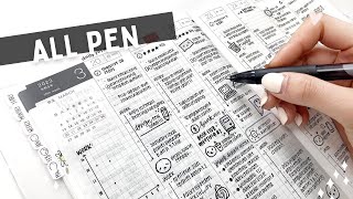 Weekly Plan With Me: All Pen Spread | Hobonichi Cousin Planner 2023