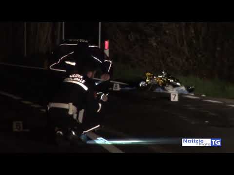 2018-01-18 PRATO - MUORE TRAVOLTO DA 2 AUTO MENTRE ATTRAVERSA STRADA