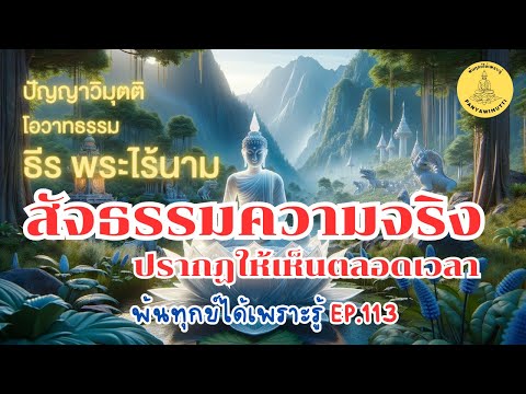 EP.113 ความจริง ปรากฏว่าให้เห็นตลอดเวลา พ้นทุกข์ได้เพราะรู้  By ธีร พระไร้นาม 24-06-66
