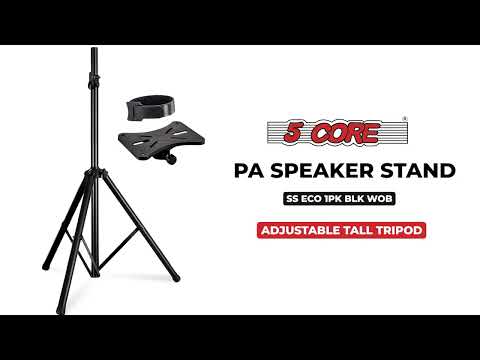 5 Core Speaker Stand Height Adjustable PA DJ Tripod Studio Monitor Stands w 35mm Compatible Insert image 12
