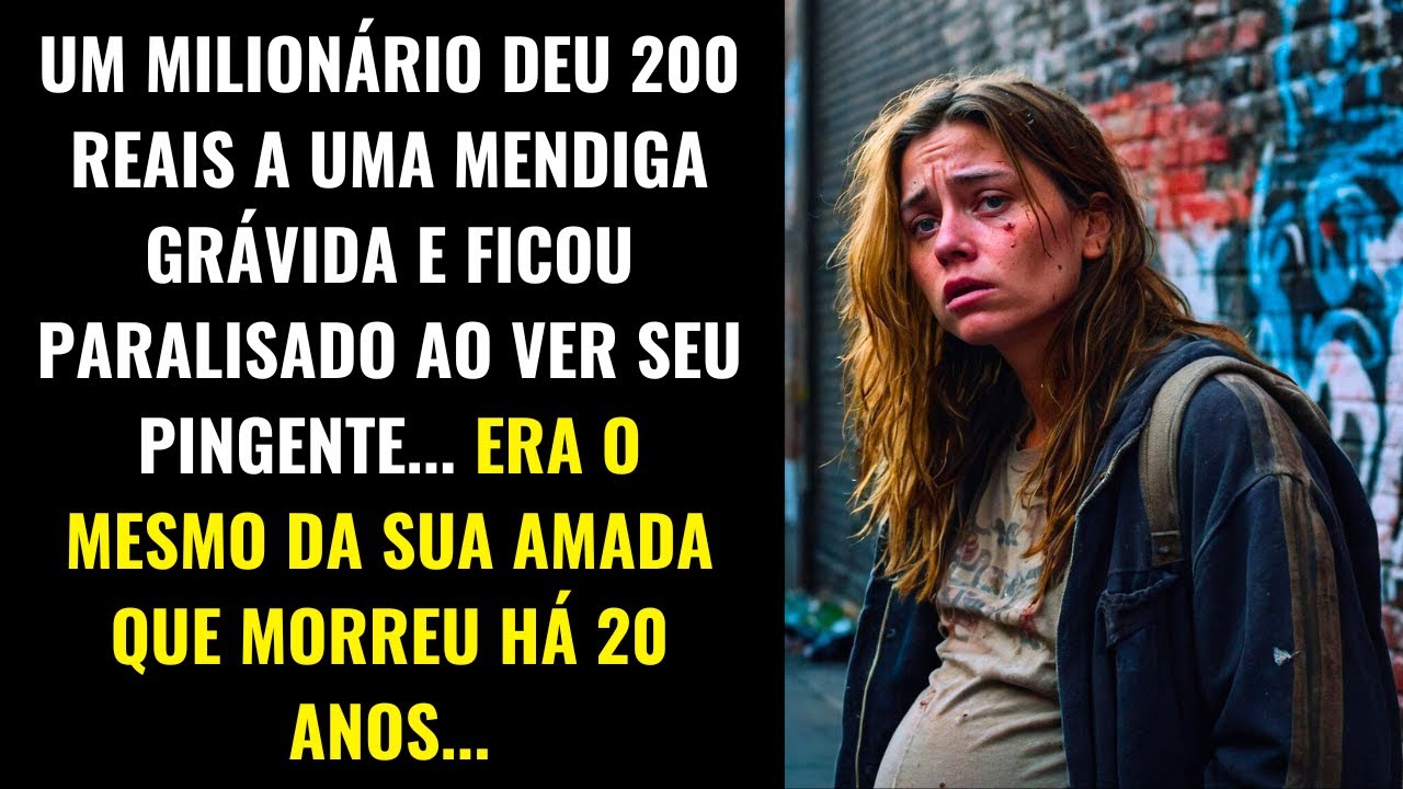 MILIONÁRIO DÁ 200 REAIS A UMA MENDIGA GRÁVIDA E FICA PARALISADO AO VER SEU PINGENTE... ERA O DE...