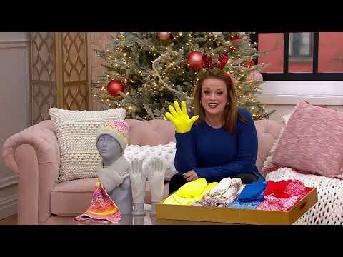 Candace Cameron Bure Fair Isle Hat, Scarf & Gloves Set on QVC