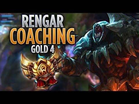 GOLD 4 RENGAR COACHING + REVIEW | CHALLENGER JUNGLE COACH | Tarzaned