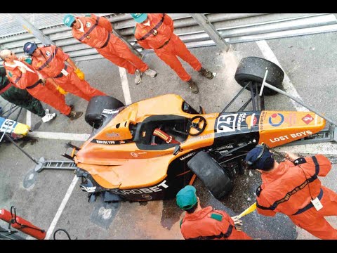 2000 June 3 - F3000 @ Monaco - Mark Webber crash at Tabac corner