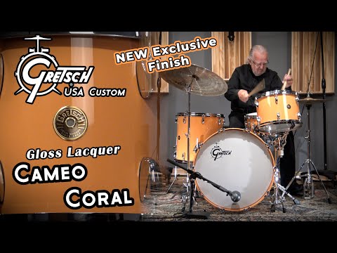 Gretsch 22/13/16/6.5x14" USA Custom Drum Set - Exclusive Cameo Coral Gloss Lacquer image 25
