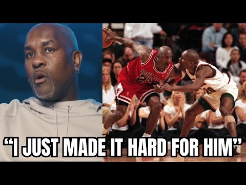 Gary Payton Talks at the 1996 NBA FINALS against Michael Jordan