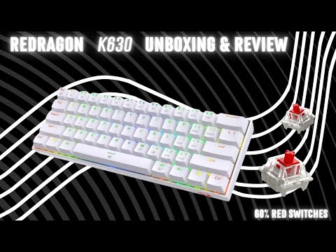 REDRAGON K630 unboxing & review (60% mechanical | red switches )