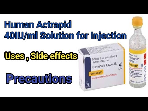 Soluble insulin injection i p human actrapid, 100 iu/ml