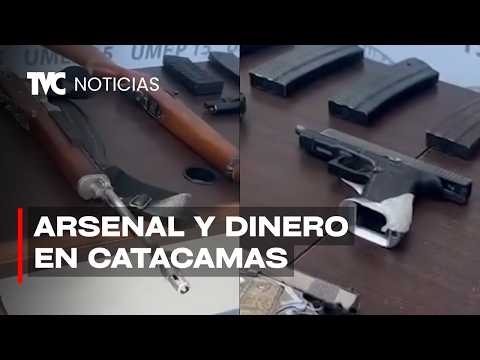 Golpe policial en Catacamas: Decomisan arsenal de armas, municiones y 172 mil lempiras en efectivo