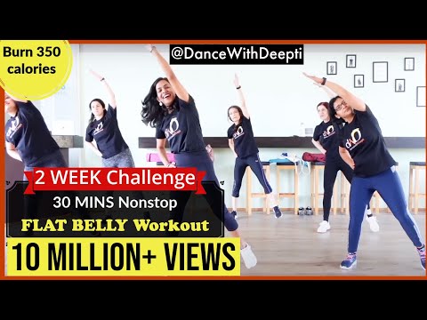 DWD#107 - 30mins Daily BELLY FAT BURN Workout | Easy Exercise to Lose weight 3-5kgs #dancewithdeepti