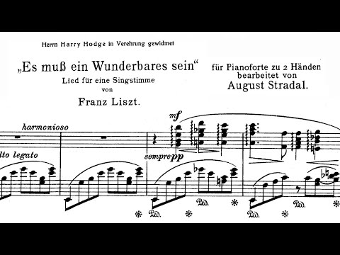 August Stradal/Franz Liszt - Es muss ein Wunderbares sein for Piano (S.314)