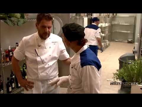 Hell's Kitchen 2, odcinek 1: Wypadek na planie! Ryjek poparzył się olejem!