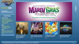 Universal Orlando Media Website Design